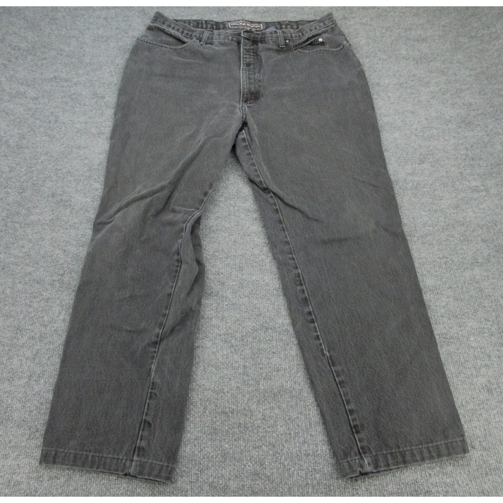 Harley-Davidson Mens Jeans Relaxed Black Biker Blues Faded Denim 38/34
